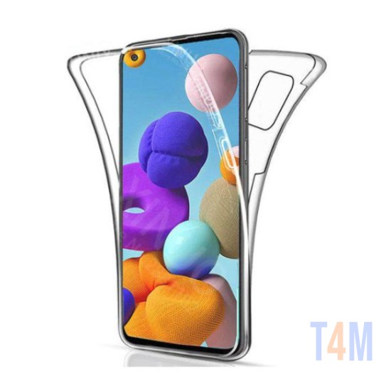 360º Capa de Silicone para Samsung Galaxy A12/A125 Transparente